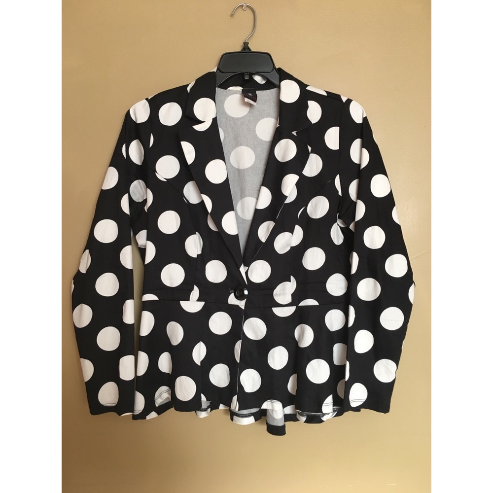 Lilian Polka Dot Peplum Blazer